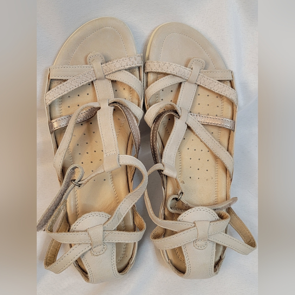 Ecco Leather Sandals 39, 8-8.5 - Picture 3 of 8